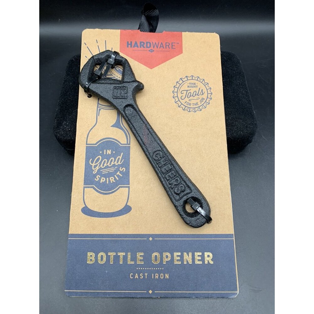 WRENCH BOTTLE OPENER, CAST IRON, THE RIGHT TOOL FOR THE RIGHT JOB, MAN CAVE NEW